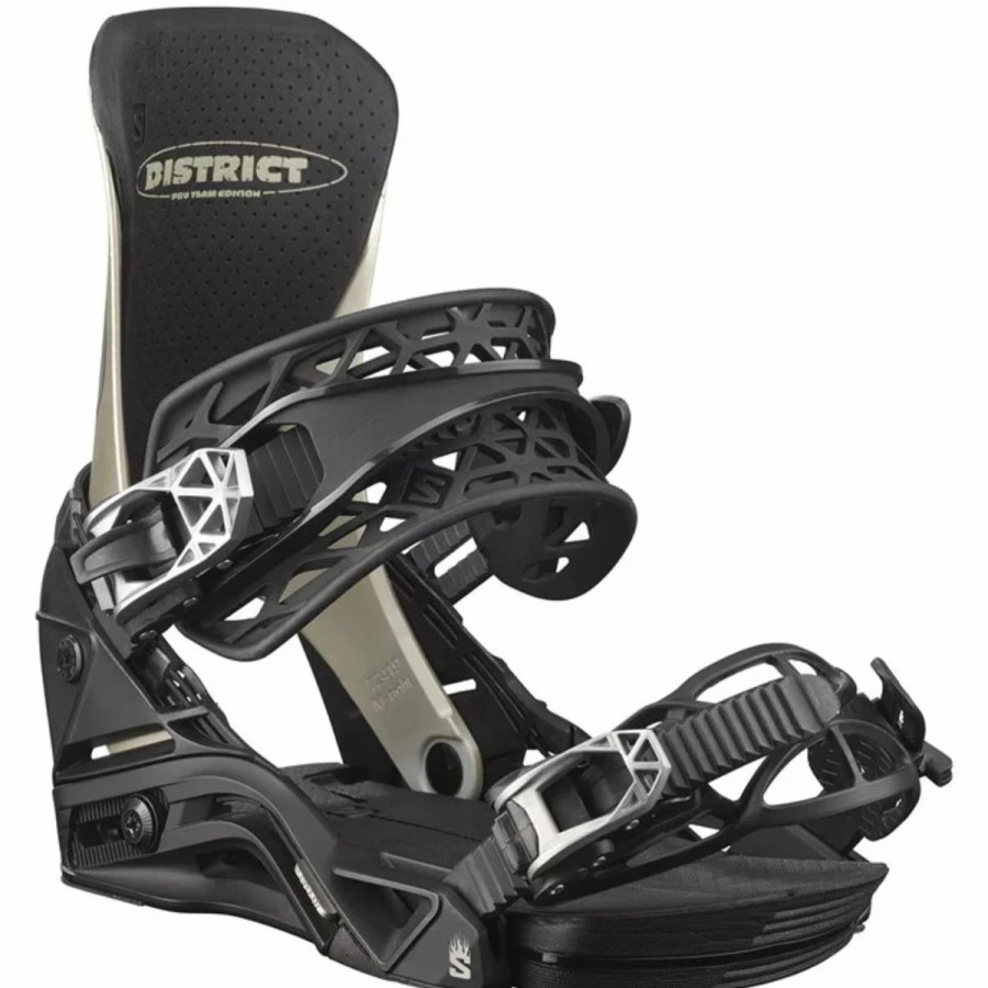 Snowboard * | Salomon District Pro Team Snowboard Bindings Metalic Gold