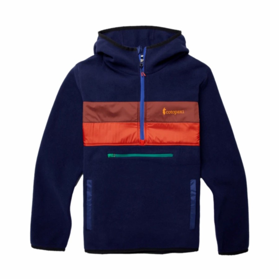 Mens * | Cotopaxi Teca Fleece Hooded Half-Zip Jacket Mens Multi Navy