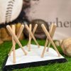 Baseball Collectibles * | Whenitwasagame Baseballglovewallets.Com Three Wood Finish Baseball Display Holders