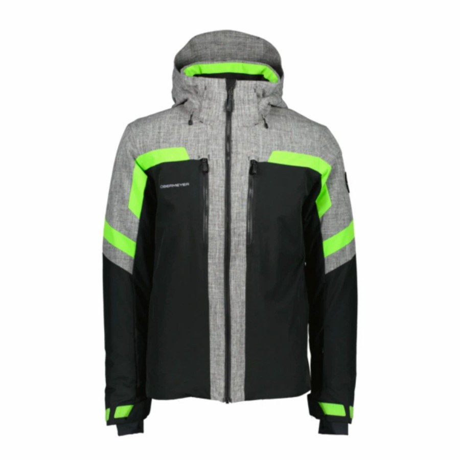 Mens * | Obermeyer Chroma Jacket Mens Multi Lime