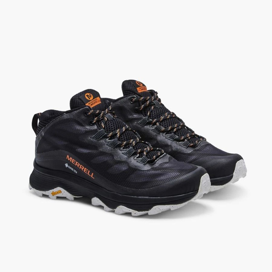 Mens * | Merrell Moab Speed Mid Gore-Tex Shoes Mens Black