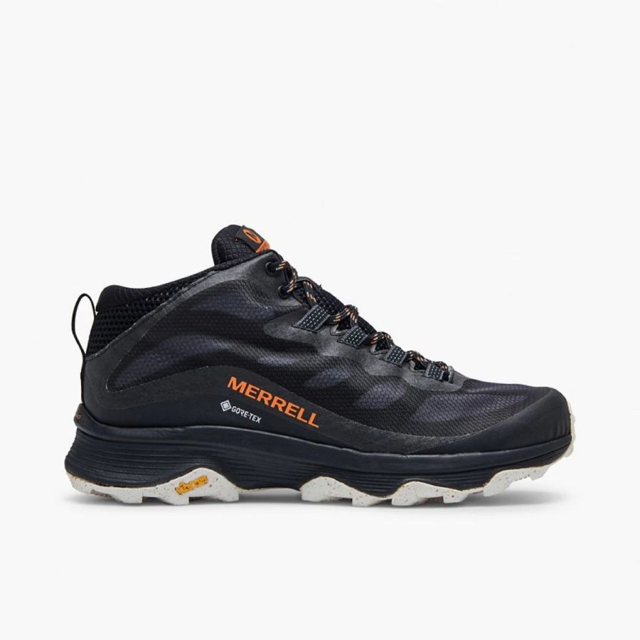 Mens * | Merrell Moab Speed Mid Gore-Tex Shoes Mens Black