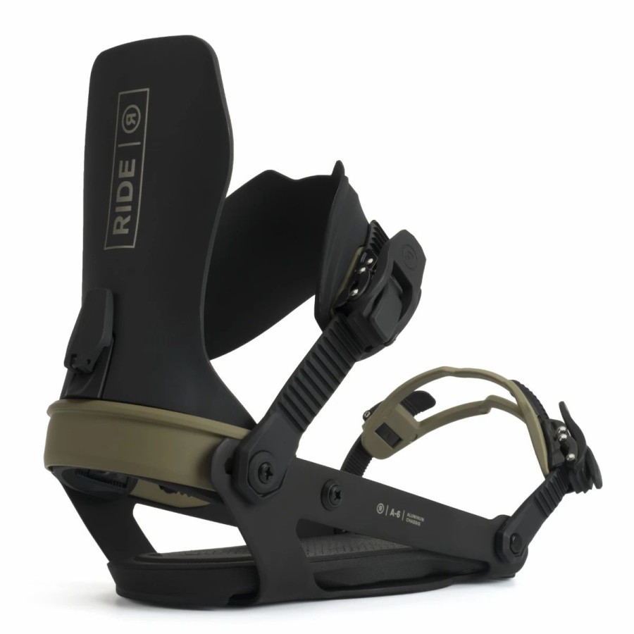 Snowboard * | Ride A-6 Snowboard Bindings Olive