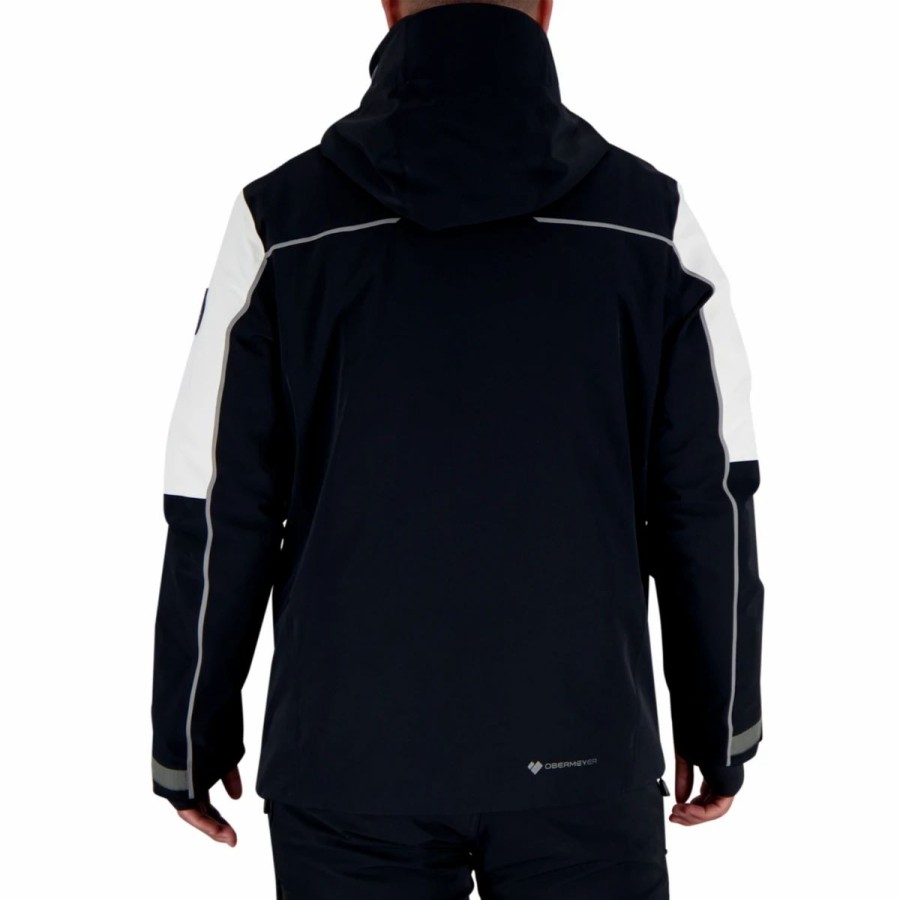 Mens * | Obermeyer Iba Down Hybrid Jacket Mens Multi Black