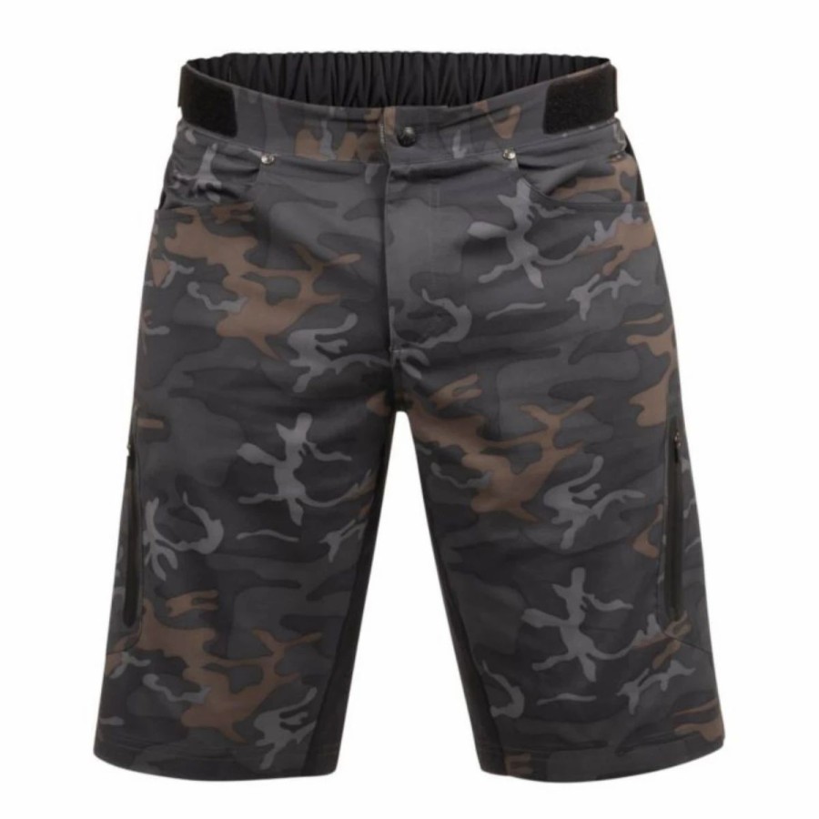 Mens * | Zoic Ether Camo Shorts With Essential Liner Mens Multi Black