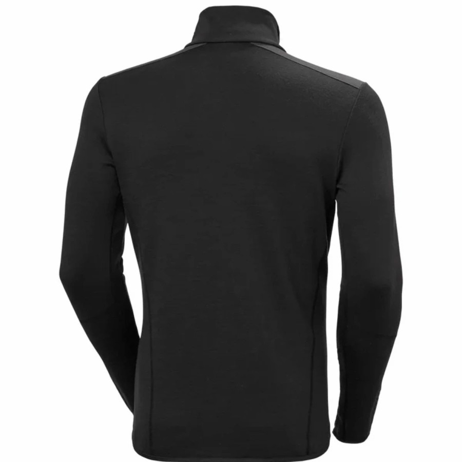 Mens * | Helly Hansen Lifa Merino Midlayer Jacket Mens Black