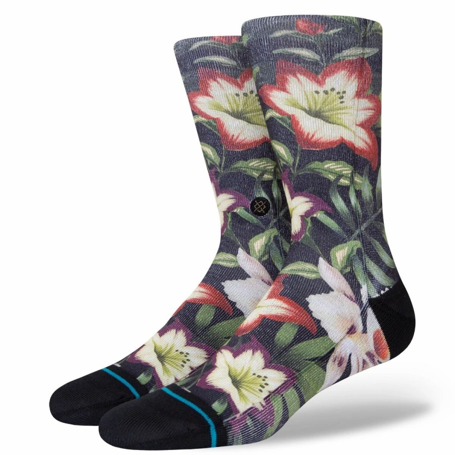 Mens * | Stance Variegate Crew Socks Multi Black