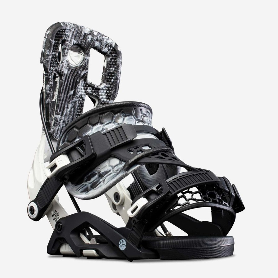 Snowboard * | Flow Fuse Hybrid Snowboard Bindings Multi White