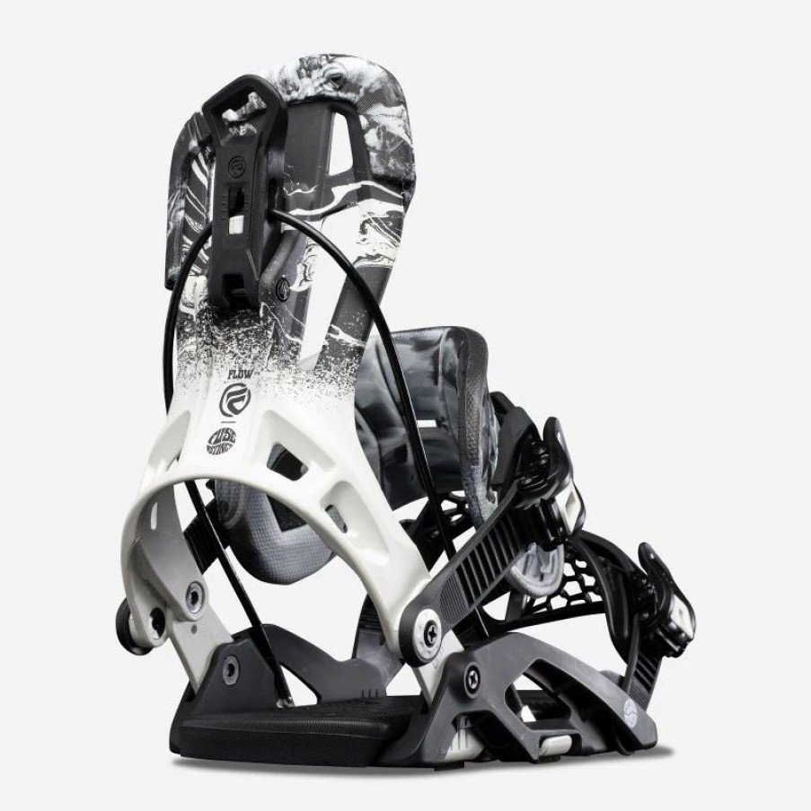 Snowboard * | Flow Fuse Hybrid Snowboard Bindings Multi White