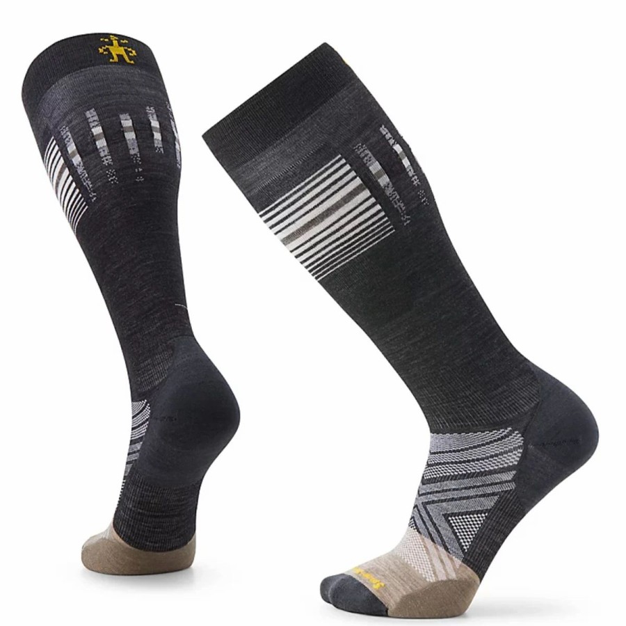 Mens * | Smartwool Ski Race Over The Calf Socks Mens Multi Charcoal