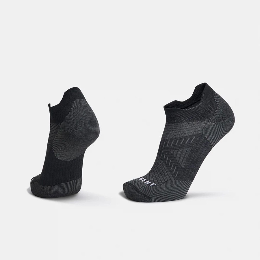 Mens * | Le Bent Ultra Light Micro Tab Run Sock Black