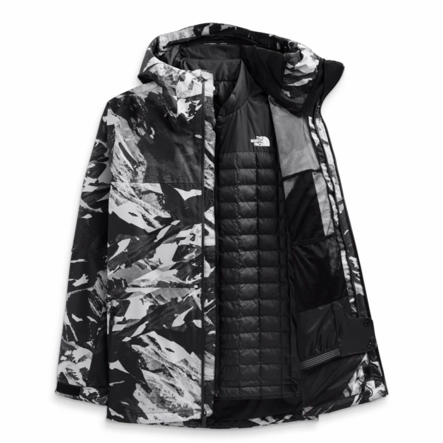 Mens * | The North Face Thermoball Eco Snow Triclimate Jacket Mens Multi Black