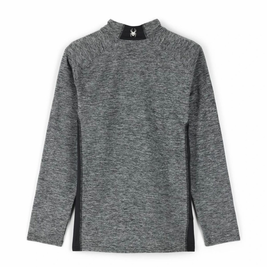 Mens * | Spyder Accord Zip T-Neck Base Layer Mens Gray