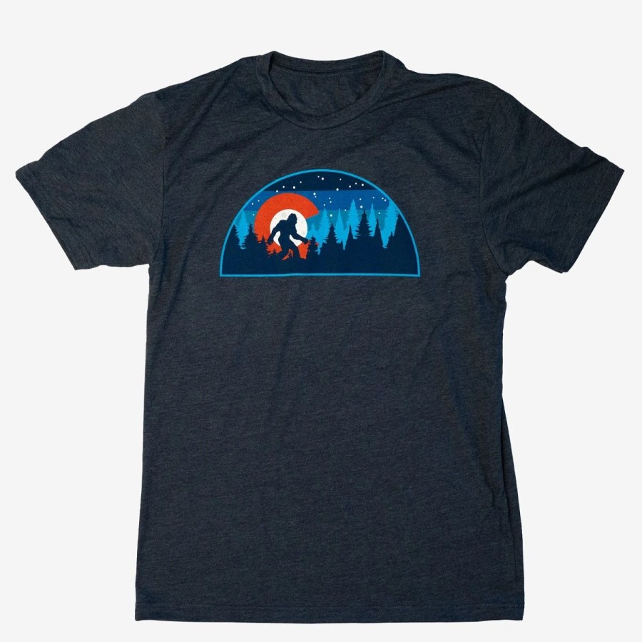 Mens * | Aksels Co Bigfoot Silhouette T-Shirt Navy