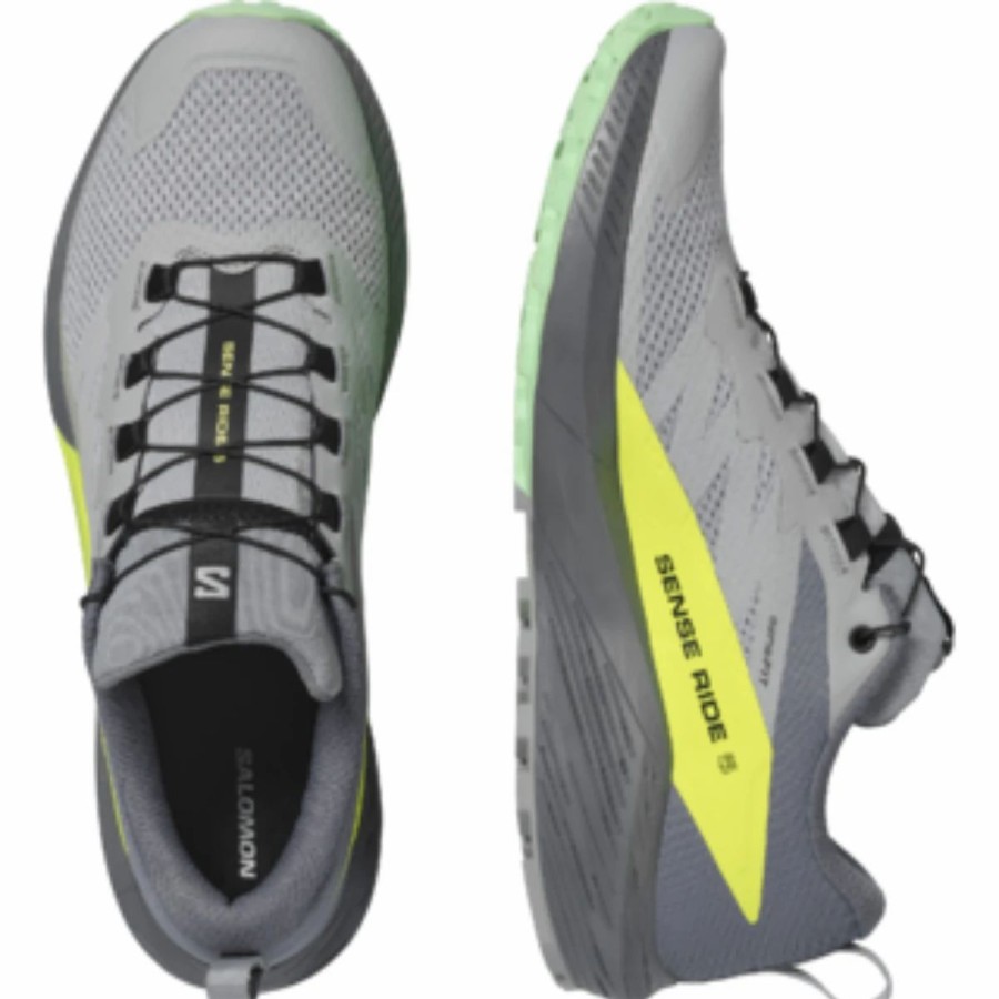 Mens * | Salomon Sense Ride 5 Trail Running Shoes Mens Gray