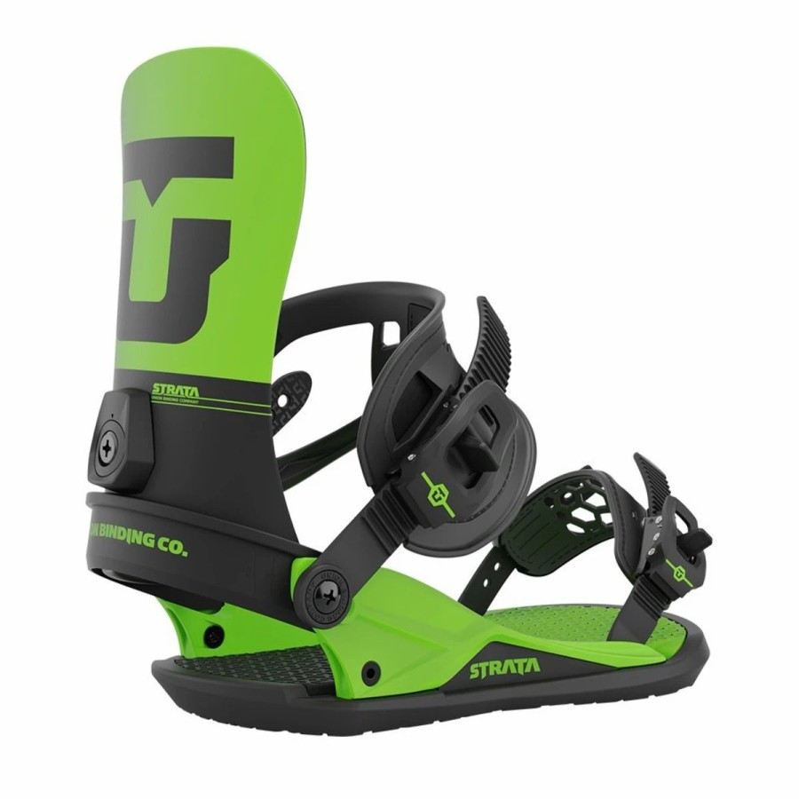 Snowboard * | Union Strata Snowboard Bindings Green