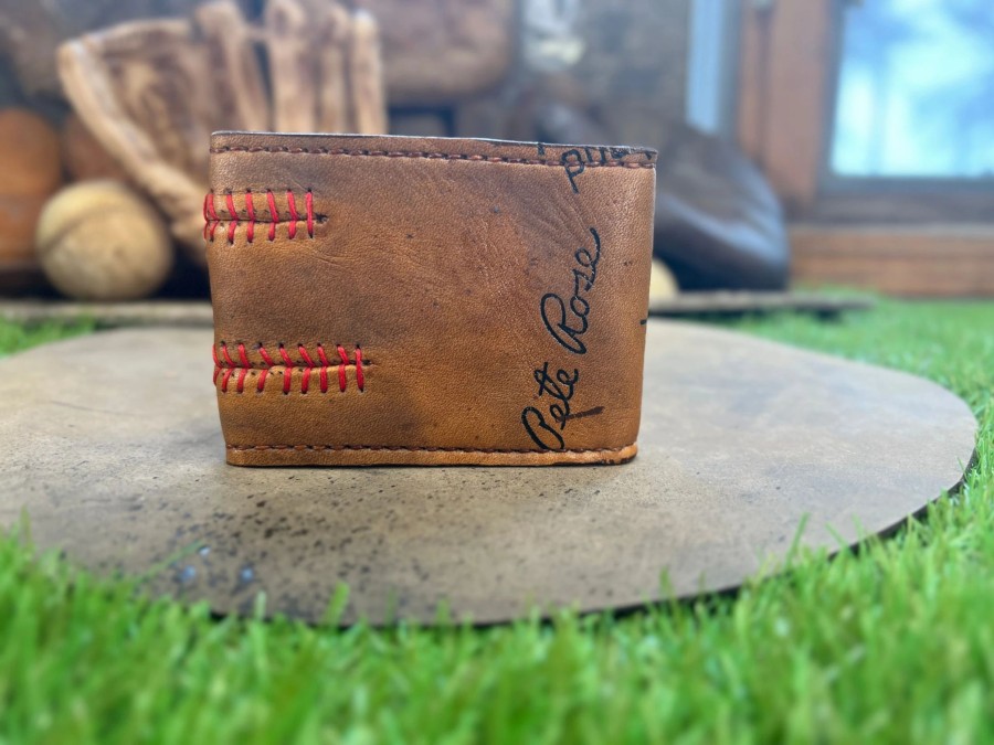 Clearance Aisle * | Whenitwasagame Baseballglovewallets.Com Pete Rose Tri-Fold Wallet (Minor Pocket Imperfection As Is)