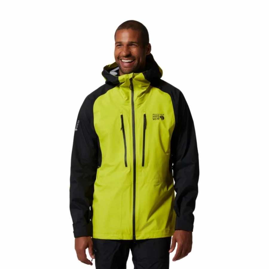 Mens * | Mountain Hardwear High Exposure Jacket Mens Multi Yellow