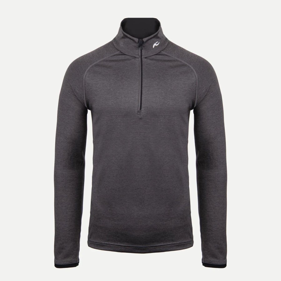 Mens * | Kjus Feel Midlayer Half-Zip Top Mens Charcoal